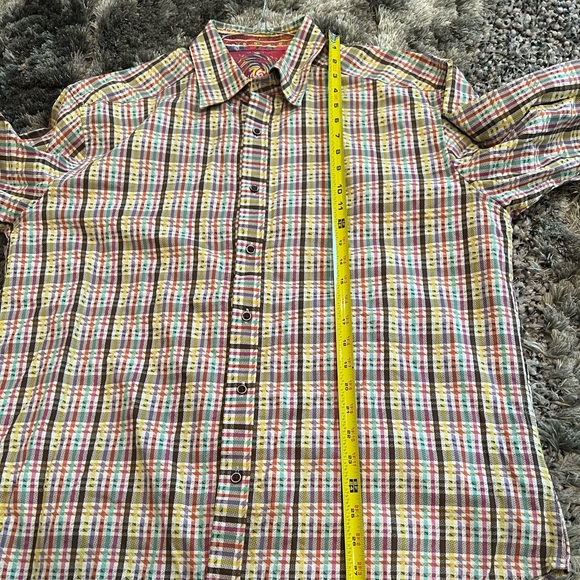 Robert Graham Mens Button Striped Shirt Size XL/TG Multicolored - Picture 7 of 12